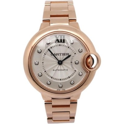 Cartier Ballon Bleu 33mm Rose Gold Diamond Dial Watch (1 of 6)