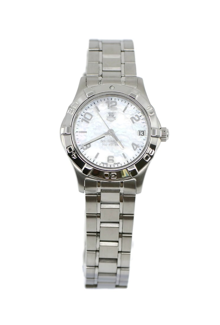 TAG Heuer Aquaracer WAF1311 Stainless Steel Quartz Watch with Box: TAG Heuer Aquaracer WAF1311 Stainless Steel Quartz Watch with Box Discover the elegance of the TAG Heuer Aquaracer Stainless Steel Watch, reference WAF1311. This sophisticated wristwatch features a pr