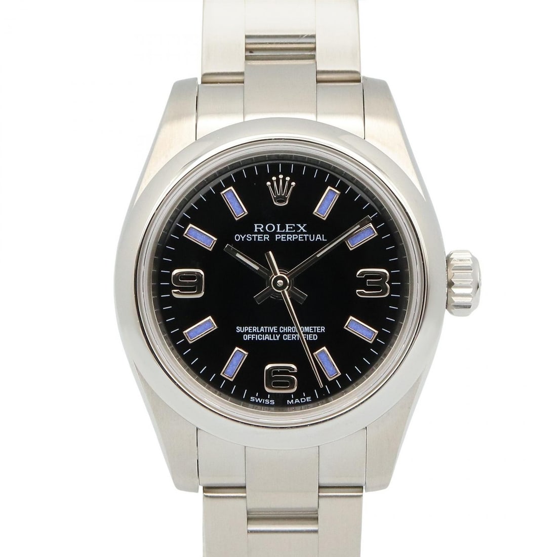 Rolex Oyster Perpetual 176200 Black Dial Women's Automatic Watch (1 of 10)
