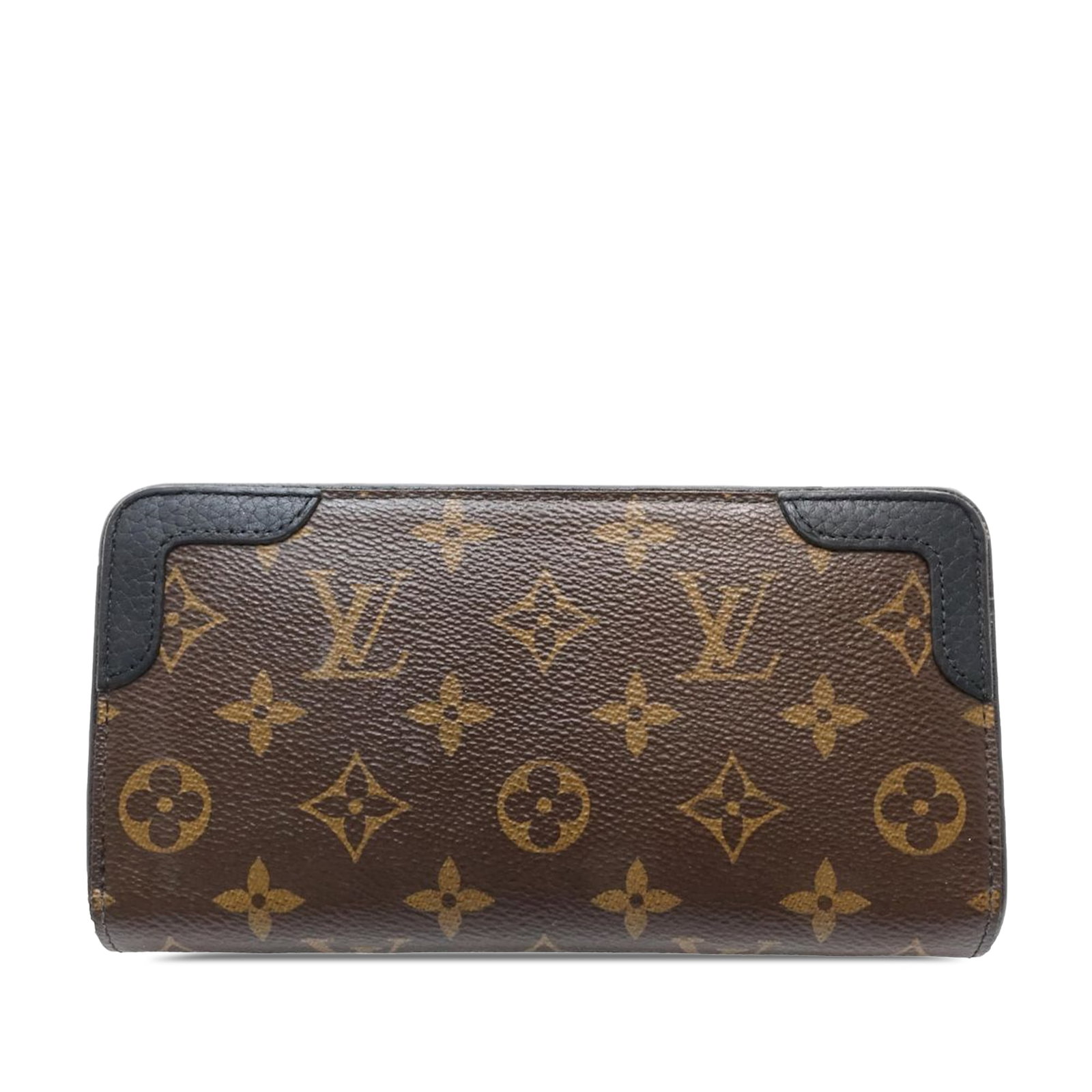 Louis Vuitton Retiro Monogram Zip Wallet Brown Canvas (1 of 9)