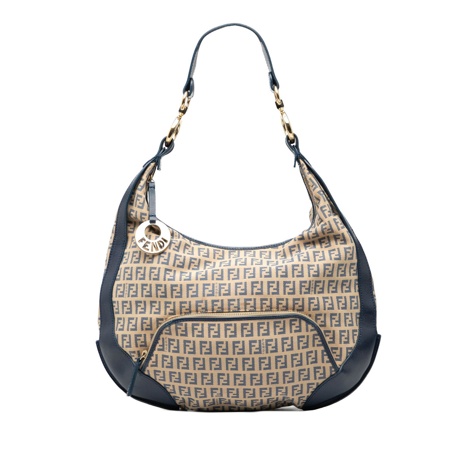 Fendi Chef Hobo Bag with Zucchino Canvas and Front Pocket (1 of 7)