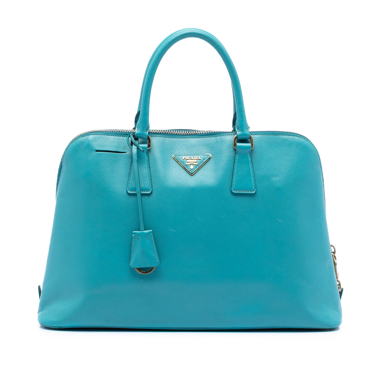 Prada Blue Saffiano Leather Promenade Satchel (1 of 7)