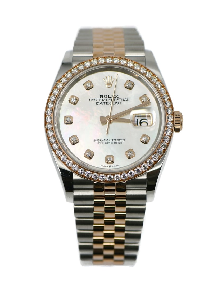 Rolex Datejust 126281RBR Diamond 18K Stainless Steel Watch with Box and Papers: Rolex Datejust 126281RBR Diamond 18K Stainless Steel Watch with Box and Papers Discover the elegance of the Rolex Datejust Diamond wristwatch, a perfect blend of luxury and functionality. This exquisi