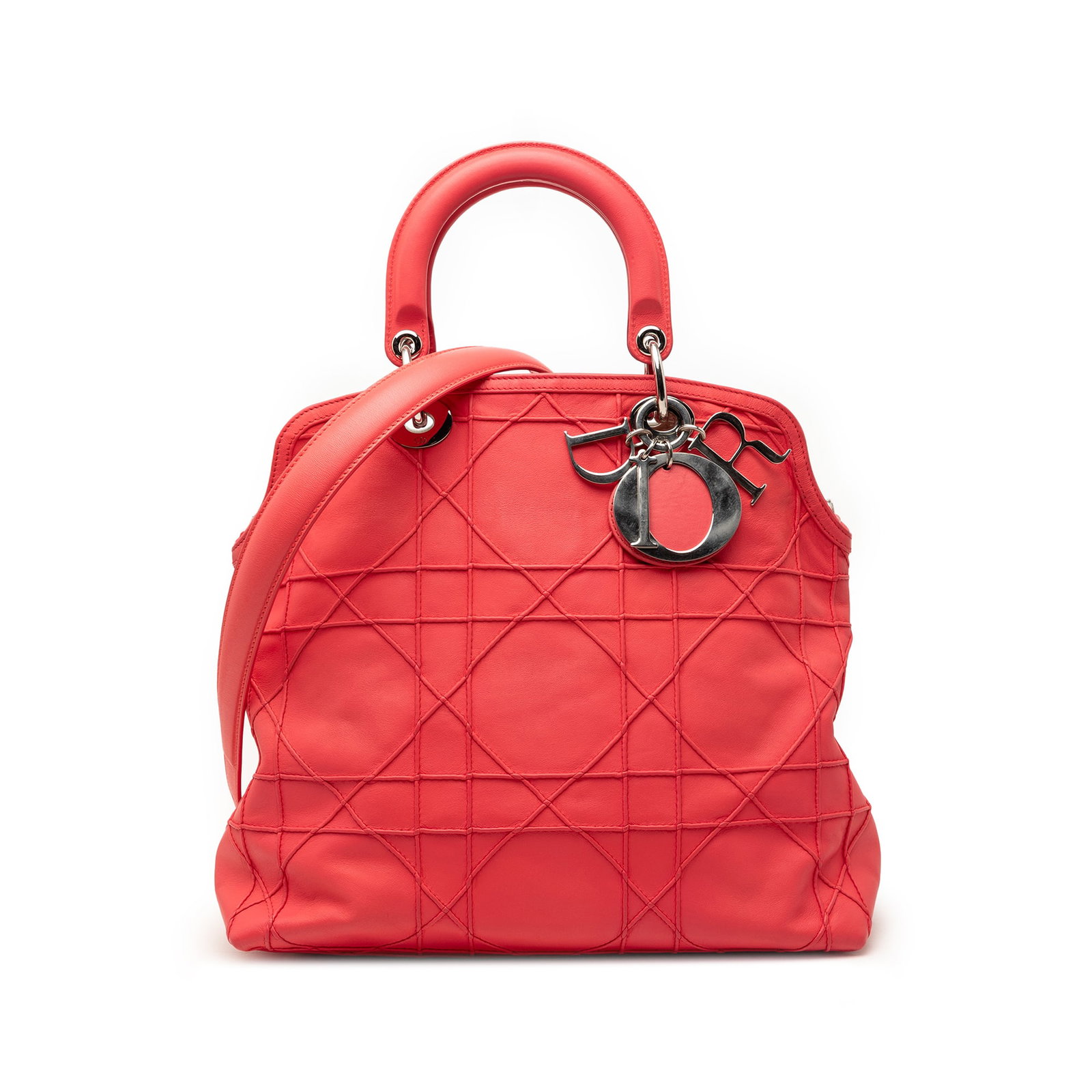 Dior Granville pink lambskin satchel with strap (1 of 7)