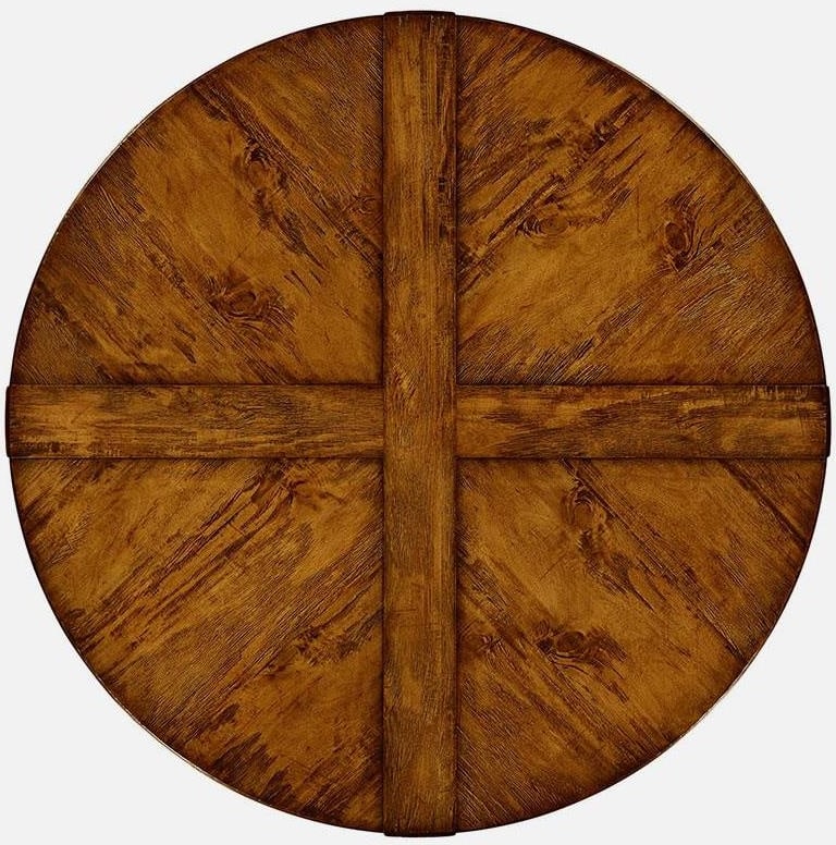 Jonathan Charles Rustic Solid Walnut 48 Inch Circular Dining Table - 3