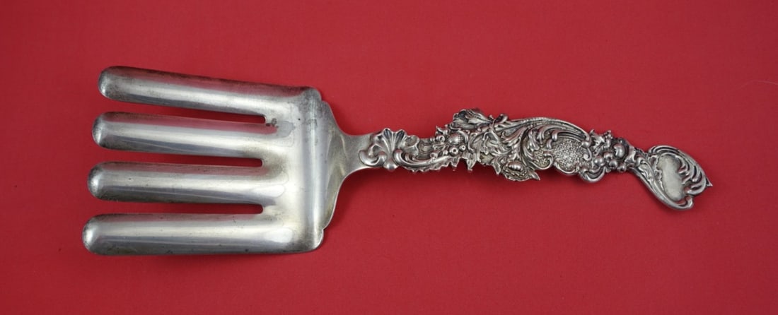 Sterling Silver Asparagus Fork Shiebler Number 3925 Pattern 10.25 Inch: Sterling Silver Asparagus Fork Shiebler Number 3925 Pattern 10.25 Inch This asparagus fork is crafted in sterling silver by Shiebler in the Number 3925 pattern, also known as Fiorito. Measuring 10 1/4