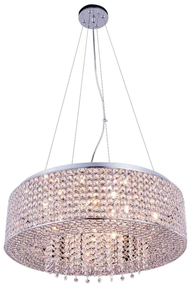 Elegant Lighting Amelie Pendant Light Chrome 10-Light Contemporary Design (1 of 1)