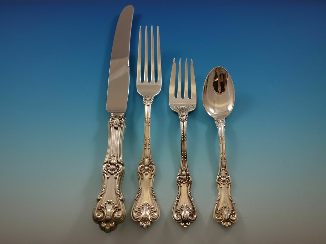 Frank Smith Federal Cotillion Sterling Silver 4-Piece Dinner Set (1 of 4)