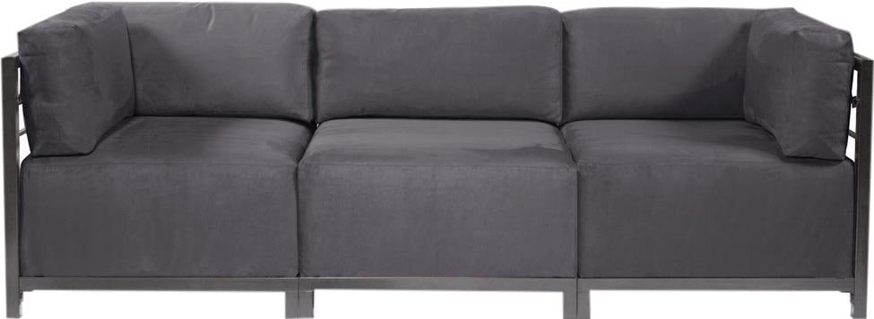 Howard Elliott Regency Axis 3pc Sectional Sofa Gray Polyester: Howard Elliott Regency Axis 3pc Sectional Sofa Gray Polyester Introducing the Regency Axis 3pc Sectional Sofa in Gray Elegance, a perfect blend of style and comfort. This sectional showcases a sophist