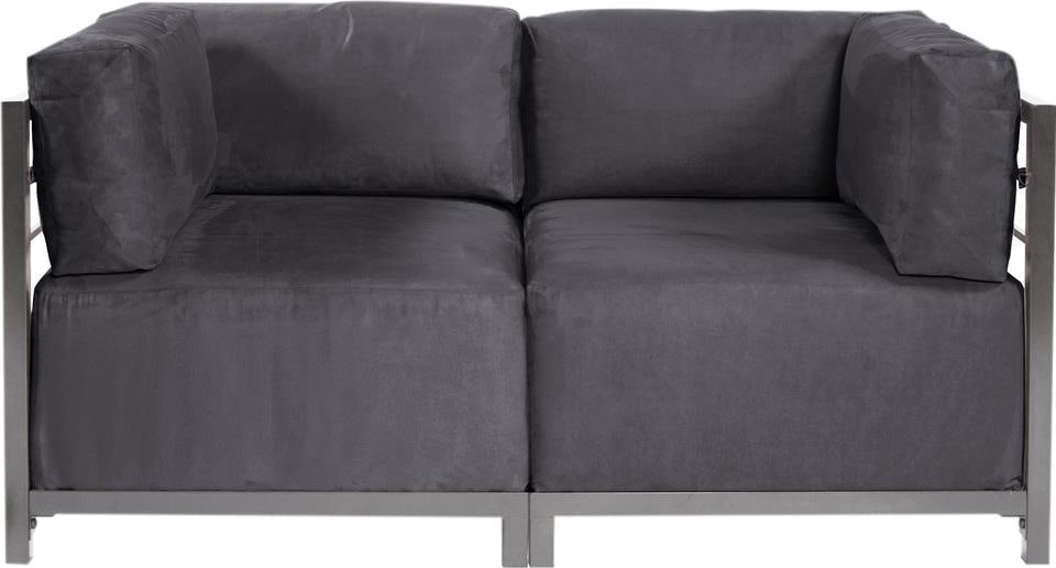 Howard Elliott Regency Loveseat Gray Hand-Finished Polyester (1 of 1)