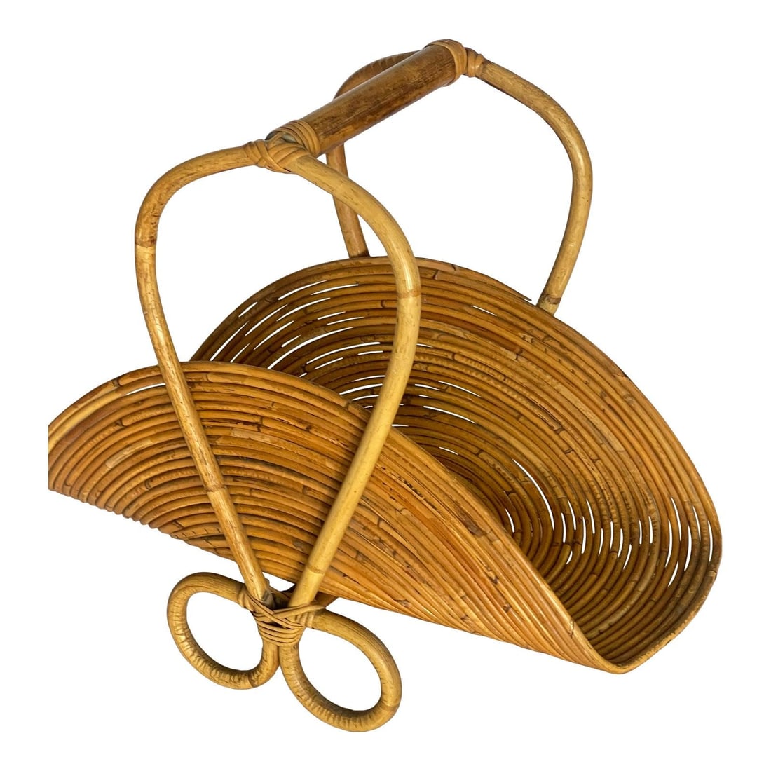 1960s Bamboo Magazine Holder in Gabriella Crespi Style from Italy (1 of 10)