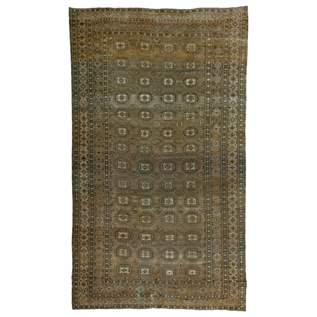 Zabihi Collection 1930s Tribal Antique Ersari Carpet 166 x 281 in: Zabihi Collection 1930s Tribal Antique Ersari Carpet 166 x 281 in Discover the beauty of this stunning Tribal Oversize Antique Ersari Carpet, a remarkable piece from the early 20th century. Hand-knott