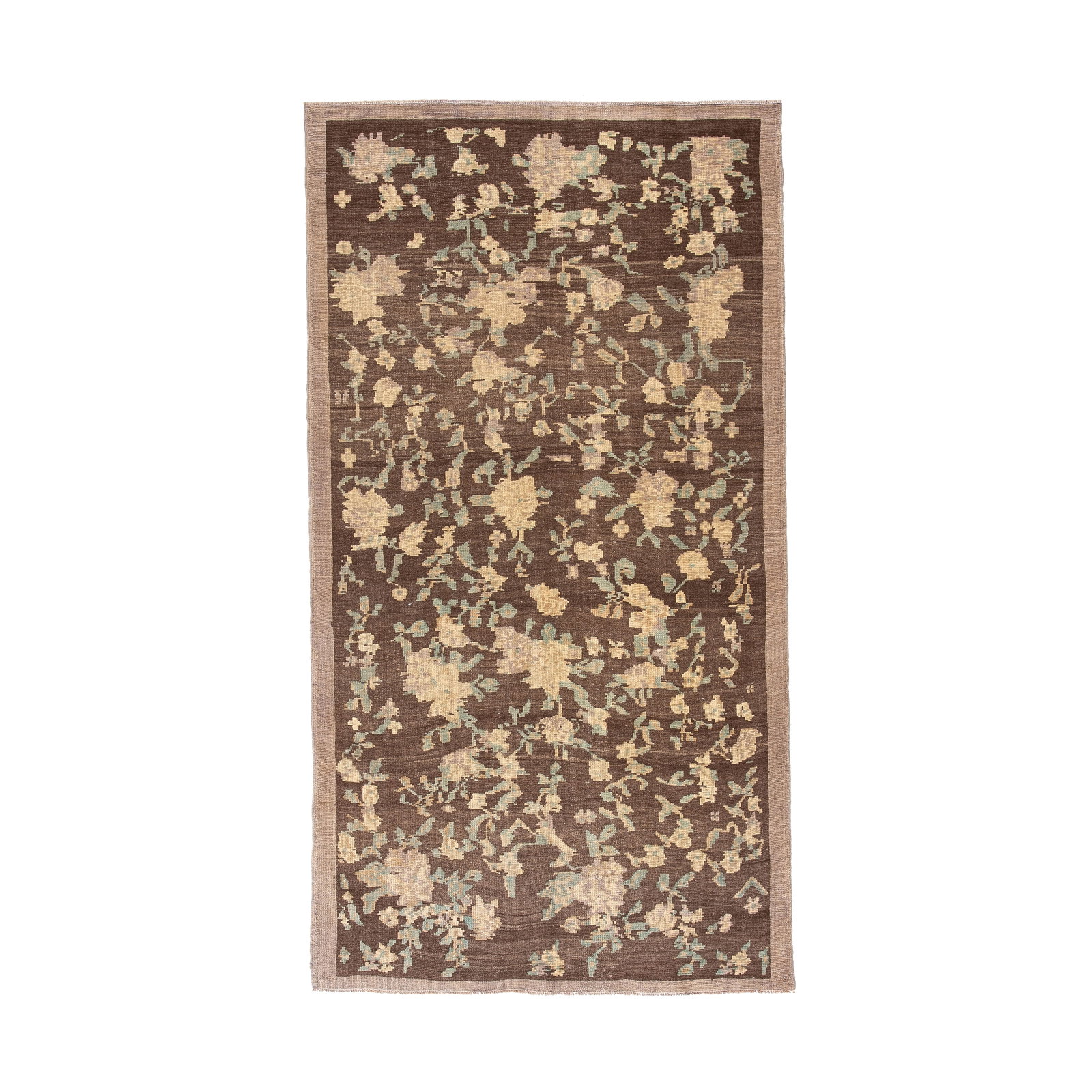 Handmade Anatolia Wool on Wool Carpet 48 x 89.8: Handmade Anatolia Wool on Wool Carpet 48 x 89.8 This authentic handmade Anatolia carpet features a beautiful wool on wool construction, showcasing traditional craftsmanship from the Anatolia region. T