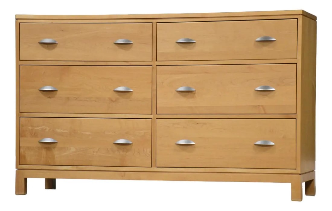 Copeland Furniture Solid Maple 56 Inch Dresser with Stainless Steel Pulls: Copeland Furniture Solid Maple 56 Inch Dresser with Stainless Steel Pulls This solid maple dresser by Copeland Furniture features six spacious drawers, elegantly complemented by stainless steel pulls.