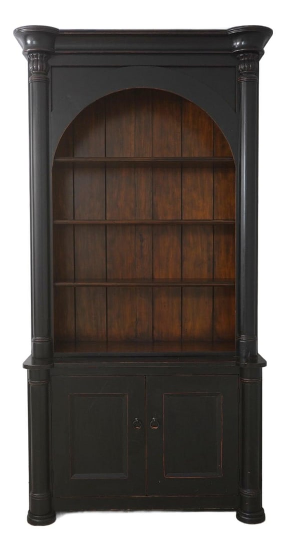 Heidi Steinberg arched wood bookcase 58w x 25.5d x 107.5h (1 of 10)