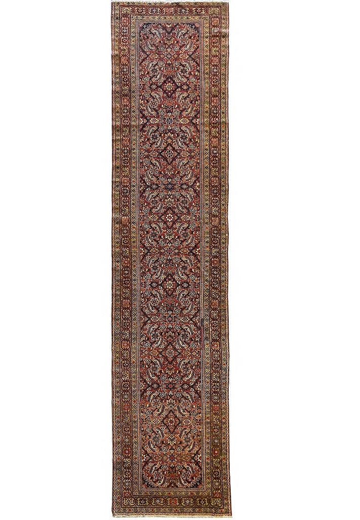 16 Feet Antique Persian Herati Runner Vintage 1950s: 16 Feet Antique Persian Herati Runner Vintage 1950s Free continental US Shipping This exquisite 16-foot long Antique Persian Herati Runner, crafted in the 1950s, showcases a stunning design that exemp