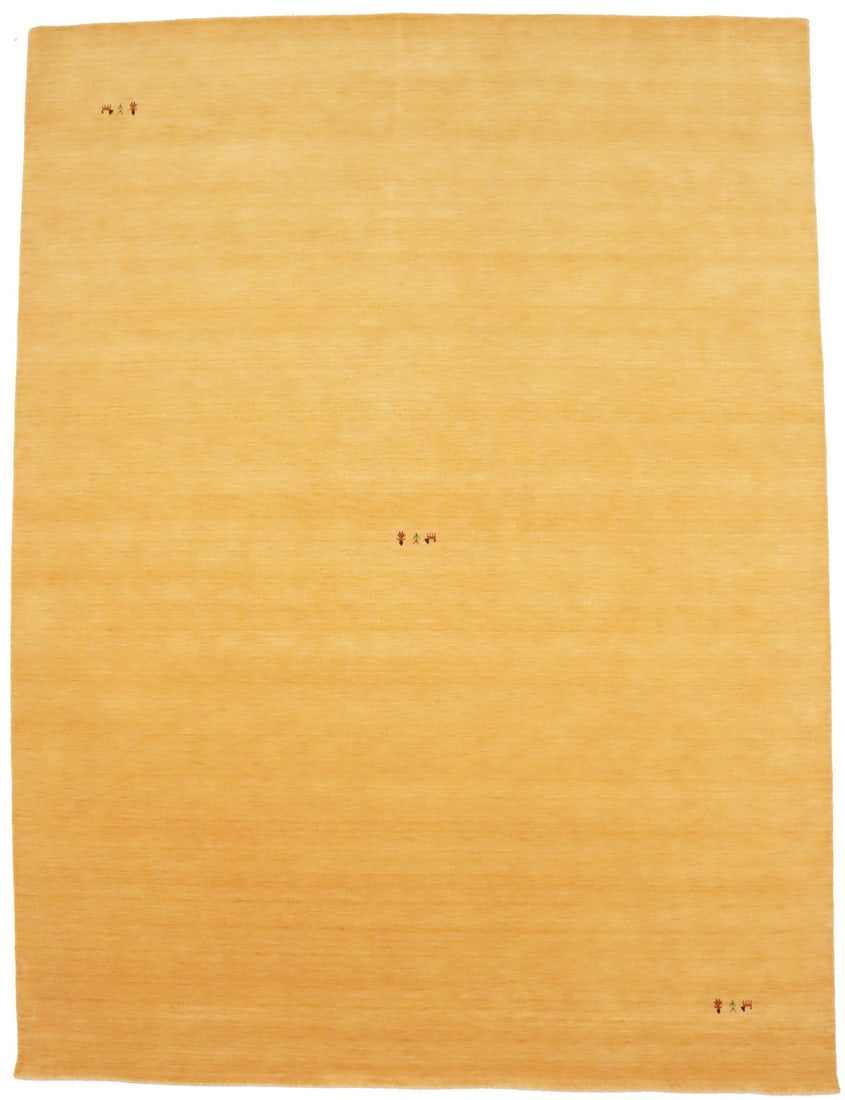 Hand-Loomed Golden Peach Gabbeh Rug Modern Design 9'2 x 12'1: Hand-Loomed Golden Peach Gabbeh Rug Modern Design 9'2 x 12'1 Enhance your living space with this exquisite Golden Peach Gabbeh Rug, a stunning blend of tribal and contemporary design. Hand-loomed from