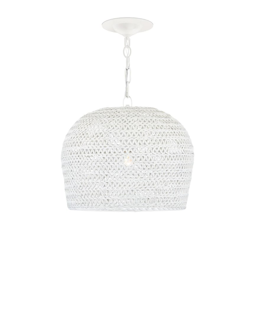 Currey Piero Adjustable White Iron Pendant Chandelier 1-Light UL-Listed (1 of 6)