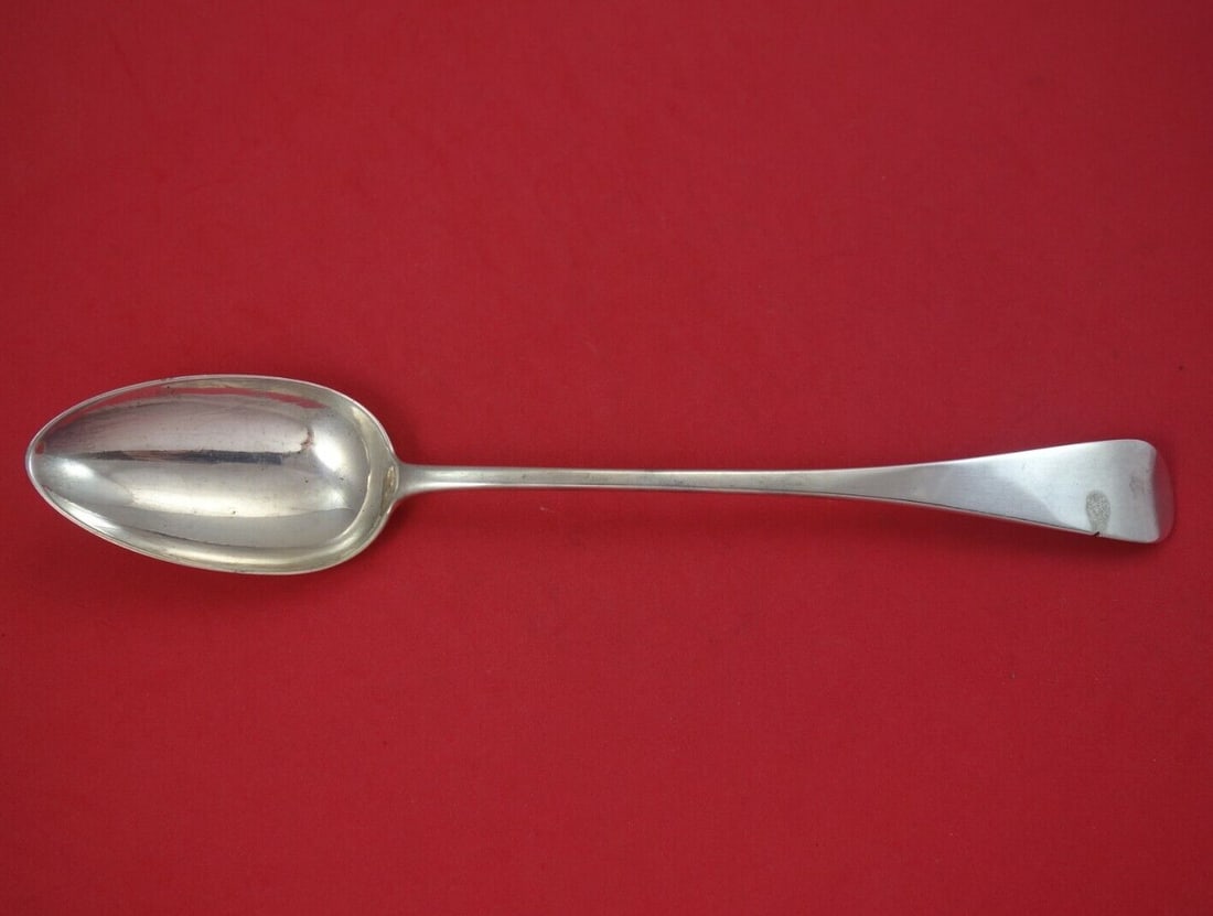 William Chawner II Georgian Sterling Silver Platter Spoon 12 inches 1825: William Chawner II Georgian Sterling Silver Platter Spoon 12 inches 1825 This exquisite English Georgian Sterling Silver Platter Spoon, crafted by William Chawner II circa 1825, showcases timeless ele