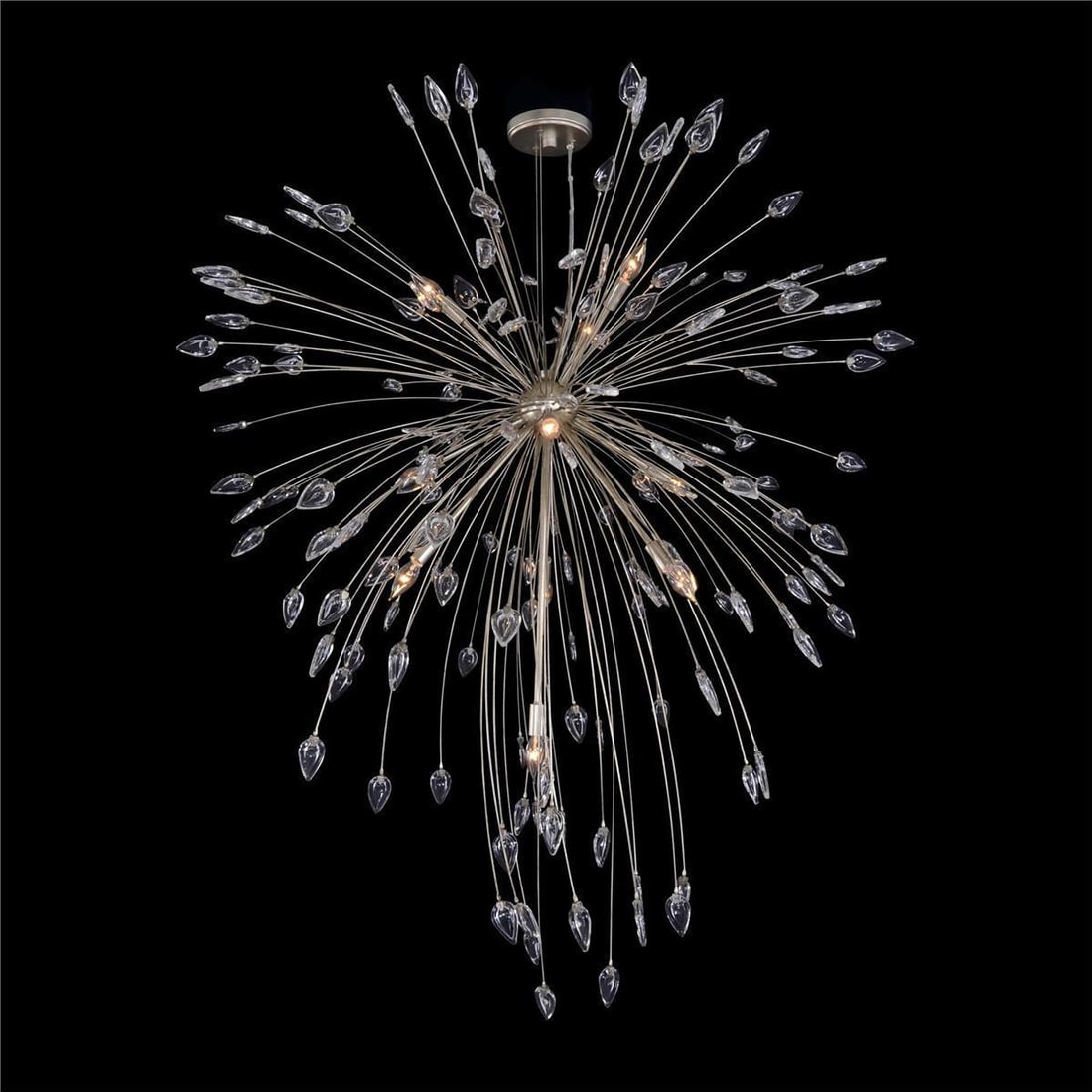 Victorian Style 10-Light Silver Crystal Pendant by John-Richard (1 of 1)