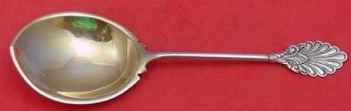 Grecian Pattern Gold Washed Sterling Silver Pudding Spoon by Gorham (1 of 2)