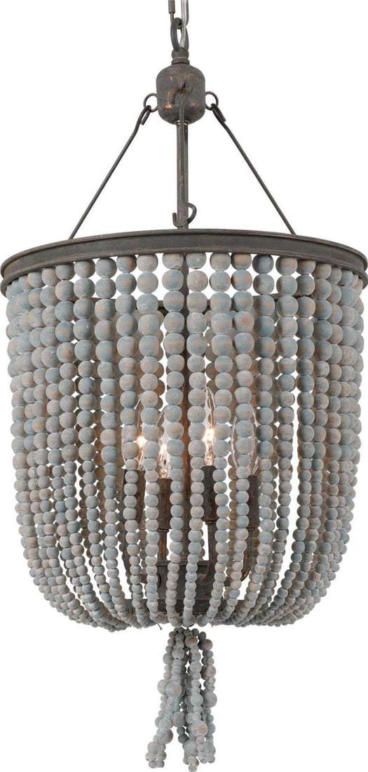 Terracotta Bobina Bowl Chandelier Classic Gray Eclectic Style UL-Listed (1 of 2)
