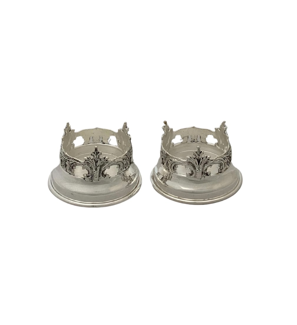 Handmade 925 Sterling Silver Leaf Embossed Tea Light Holders (1 of 2)