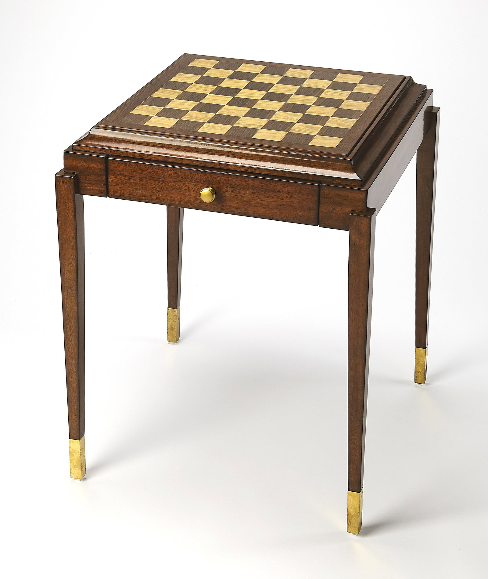 Butler Adrian Square Game Table Cherry Brown Finish (1 of 5)