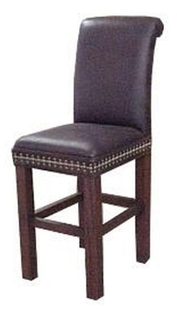 Custom Premium Hand-Crafted Leather Bar Stool Teak Rattan English Traditional (1 of 1)