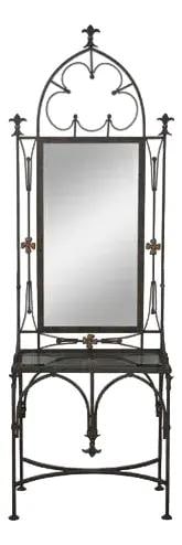 Labarge LT2006 Wrought Iron Mirrored Console Table (1 of 10)