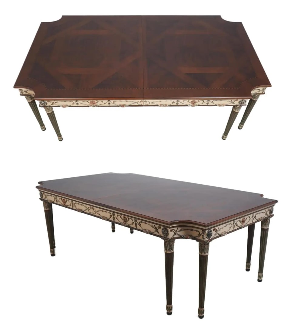 EJ Victor Walnut Dining Table with 2 24 Inch Leaves (1 of 10)