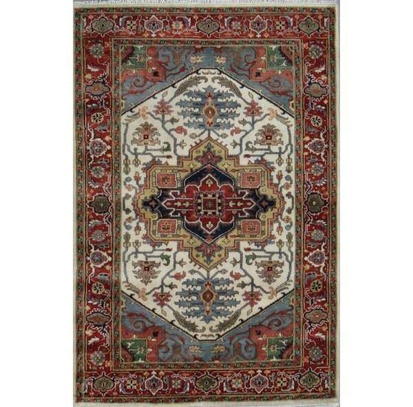 Serapi Handmade Rug 5'11 x 8'11 Geometric Vibrant Traditional Modern: Serapi Handmade Rug 5'11 x 8'11 Geometric Vibrant Traditional Modern Free continental US Shipping Elevate your home decor with this exquisite 5.11 x 8.11 Serapi Rug, featuring bold geometric patterns 