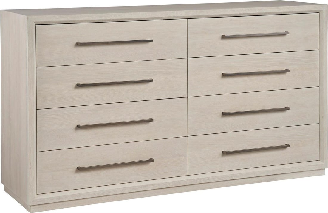 Universal Modern Astrid White Oak Dresser 38H x 68W: Universal Modern Astrid White Oak Dresser 38H x 68W Introducing the Modern Astrid Dresser, a stylish and functional addition to your home decor. Crafted from high-quality white oak, this dresser combi