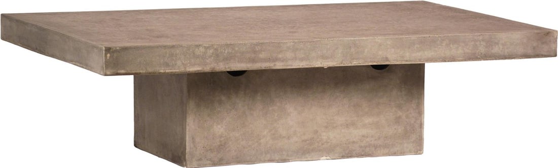 Chandler Outdoor Coffee Table Dark Gray Fiber Reinforced Concrete 51 x 32: Chandler Outdoor Coffee Table Dark Gray Fiber Reinforced Concrete 51 x 32 Introducing the Chandler Dark Gray Modern Coffee Table, a stylish and functional addition to your outdoor space. This coffee