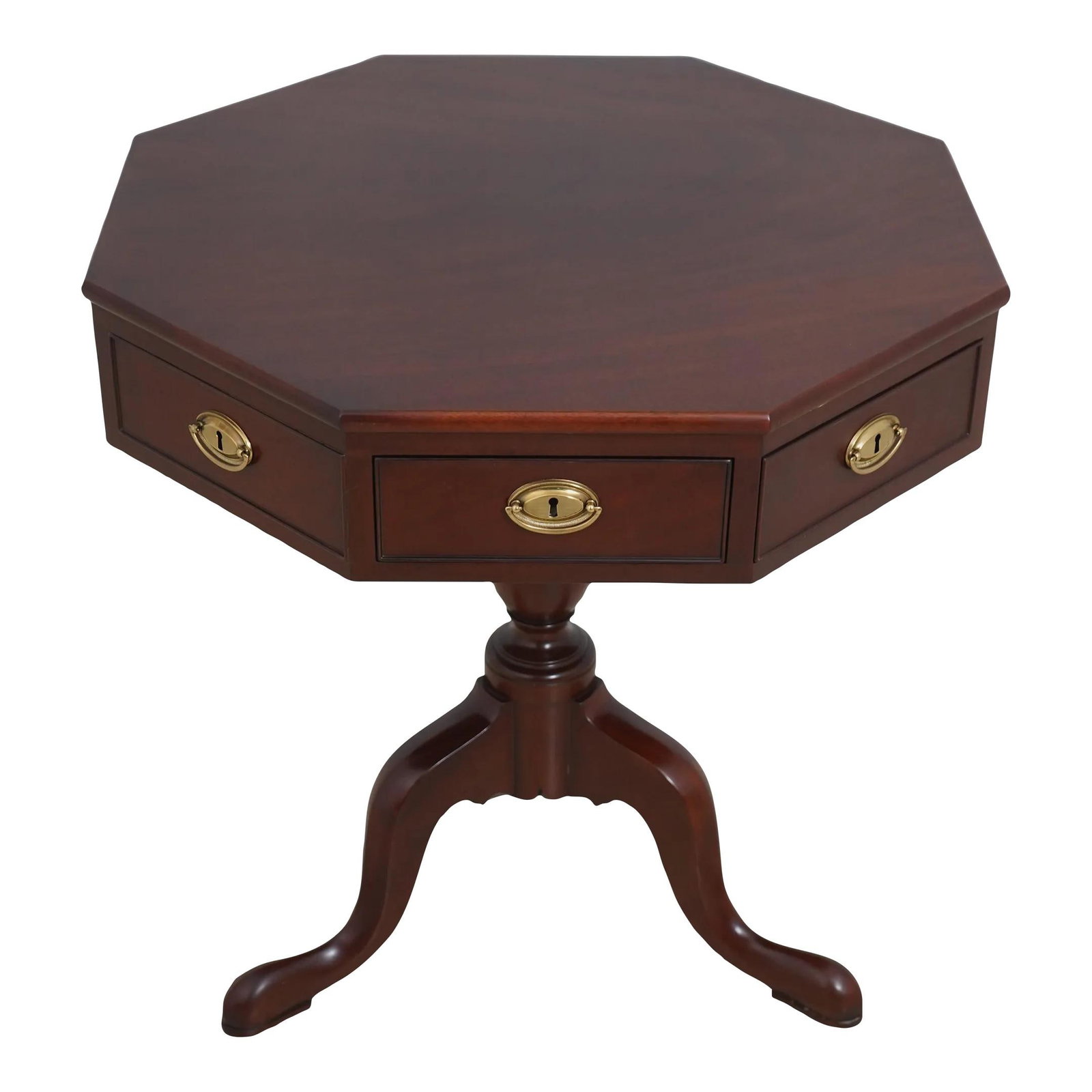 Kindel Winterthur Revolving Drum Table with Octagonal Top and 4 Drawers (1 of 10)
