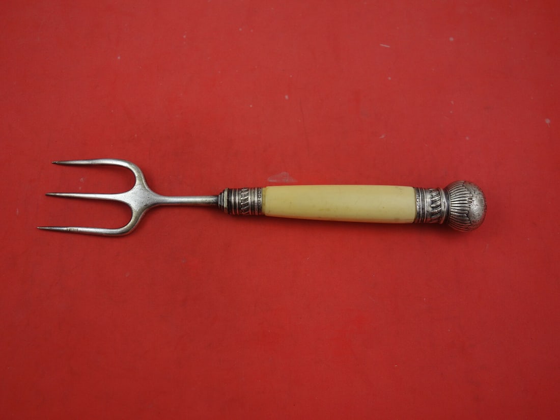 Victorian Sterling Silver Toast Fork 9.25" by HH Sheffield 1889 (1 of 2)