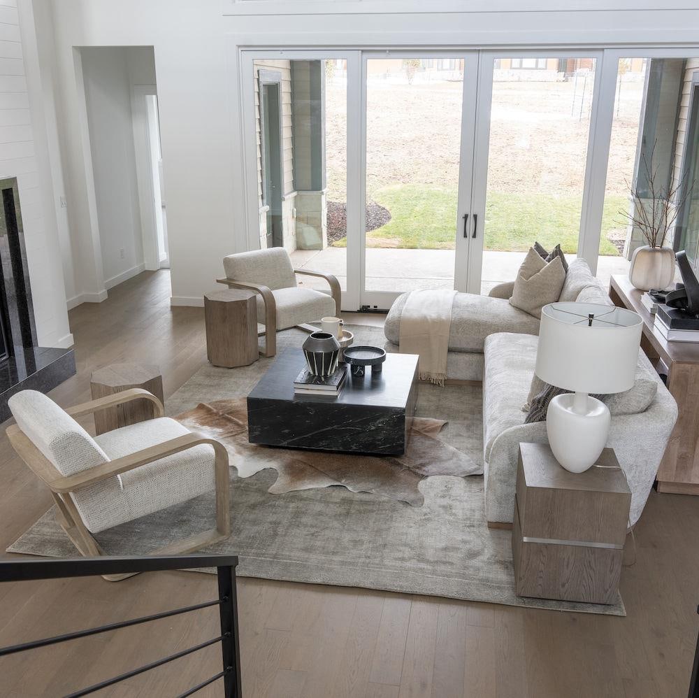 Beckham Sectional Sofa by Alder Tweed in Feathered Steel Fabric (1 of 3)