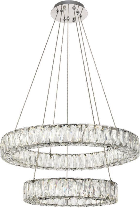 Elegant Monroe Adjustable Pendant Light Royal-Cut Crystal Chrome Finish (1 of 1)