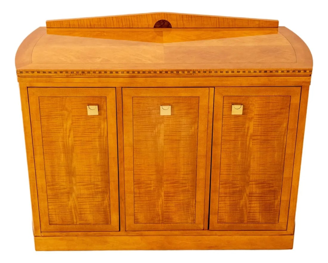 Biedermeier Style Genesis Server With Inlay by Hickory White: Biedermeier Style Genesis Server With Inlay by Hickory White This Biedermeier style Genesis server features high-quality wood construction with attractive inlay work throughout. The piece has a rich b