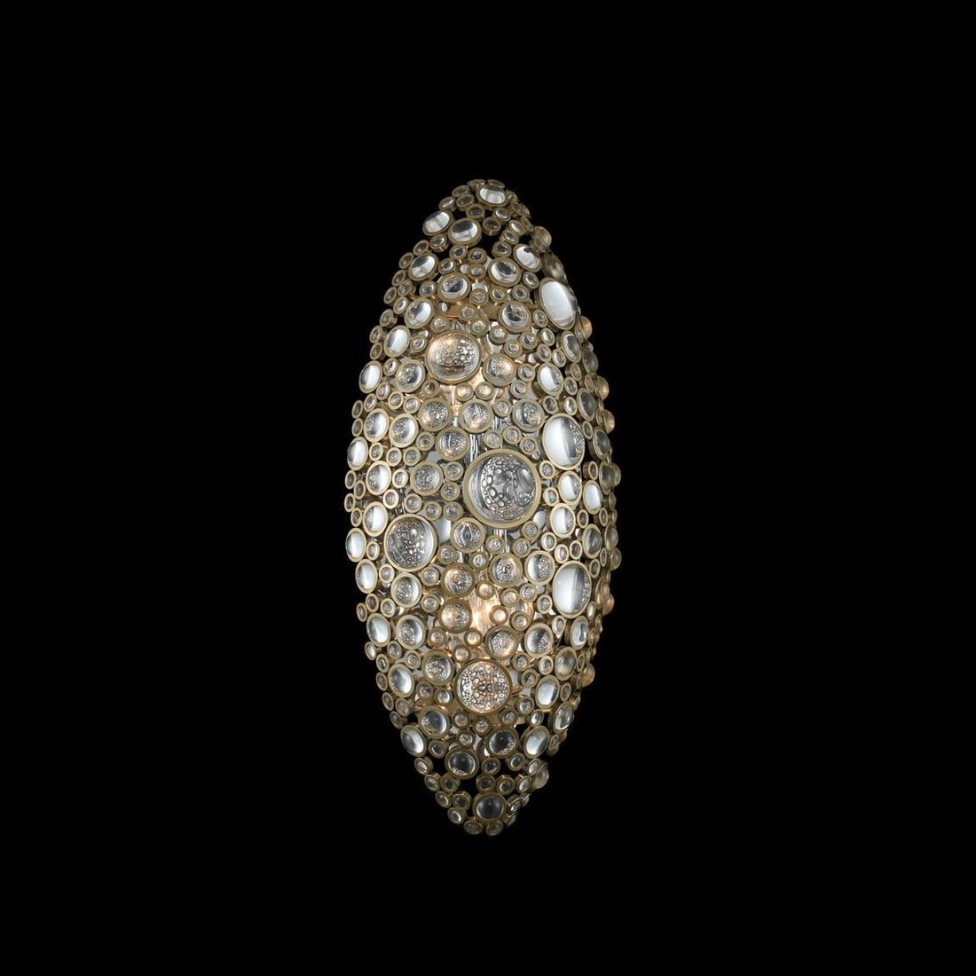 Kalco Ciotollo Crystal Gold Wall Sconce Dimmable 19H (1 of 1)