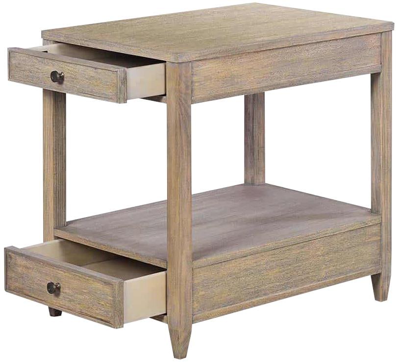 Oliver Home Traditional Narrow Side Table with Storage in Rabbit Finish (1 of 4)