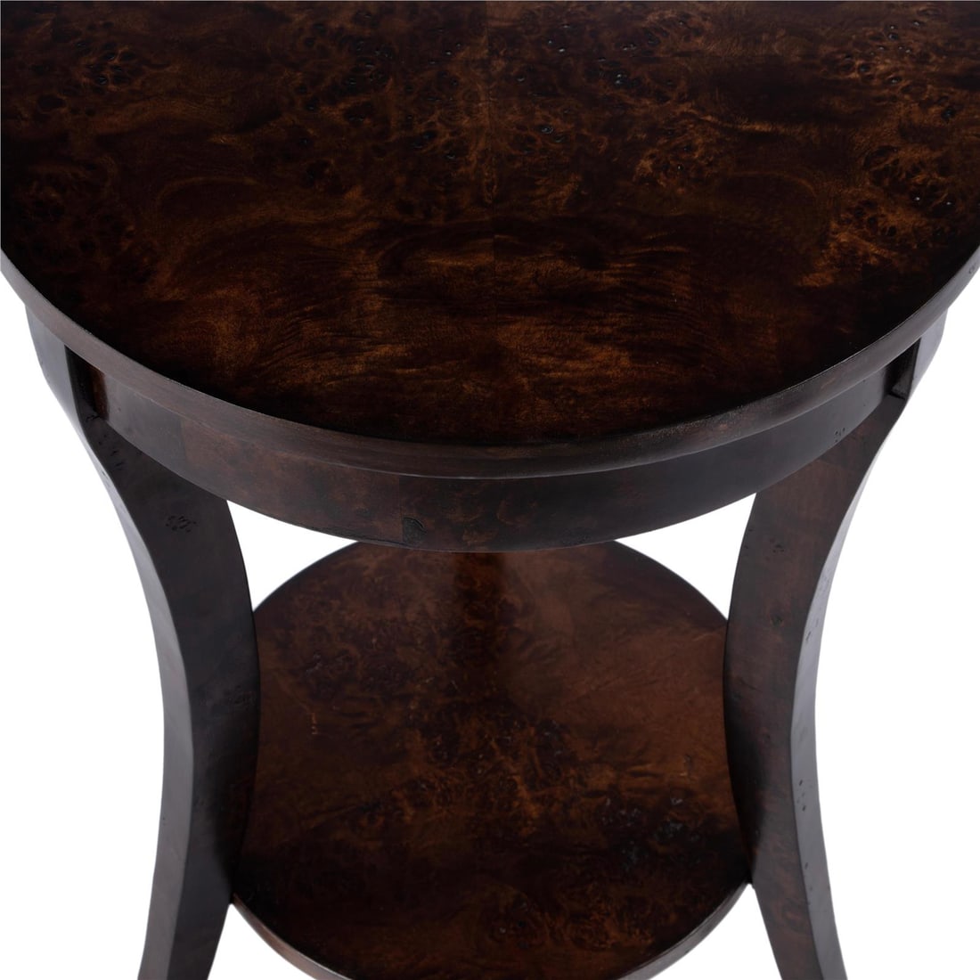 Butler Holdin Round Side Table Dark Burl Brown (1 of 4)