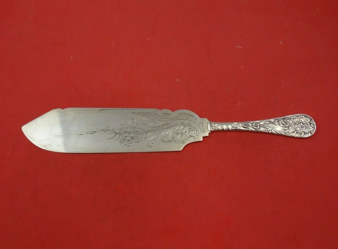 Wood & Hughes Undine Sterling Silver Ice Cream Slice 10 1/4 Bright-Cut (1 of 3)