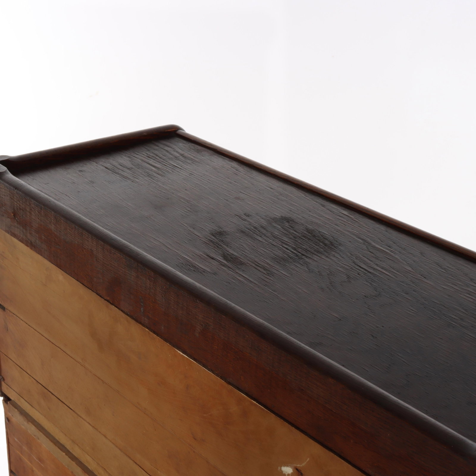 Oak Barrister Bookcase by Lundstrom 2-Stack Leaded Glass C1910 - 14