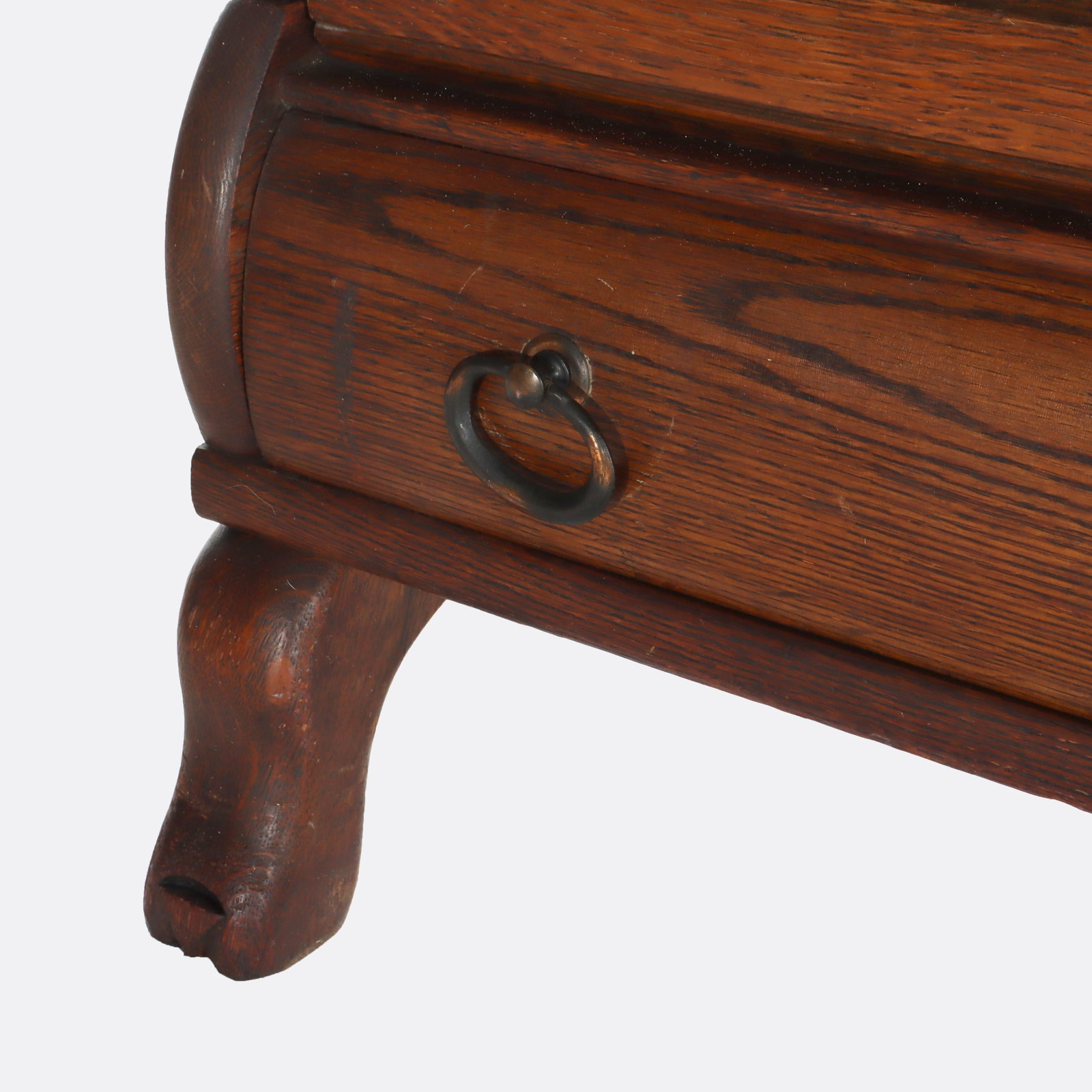 Oak Barrister Bookcase by Lundstrom 2-Stack Leaded Glass C1910 - 5