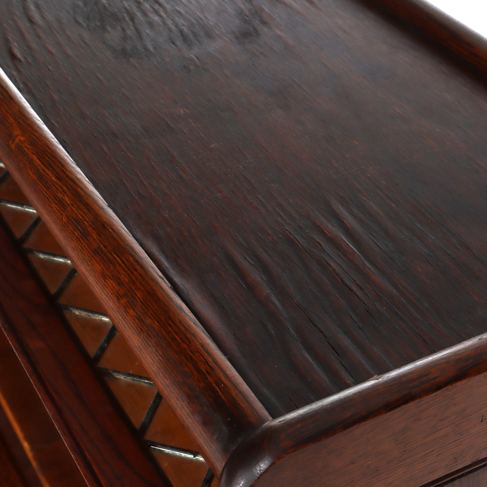 Oak Barrister Bookcase by Lundstrom 2-Stack Leaded Glass C1910 - 9