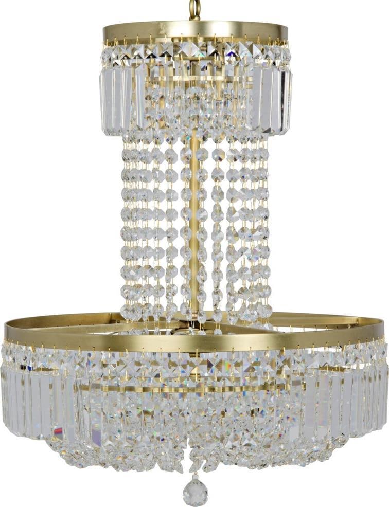 St. Petersburg Chandelier Brass Neo-Classical Revival 8 Bulbs (1 of 3)