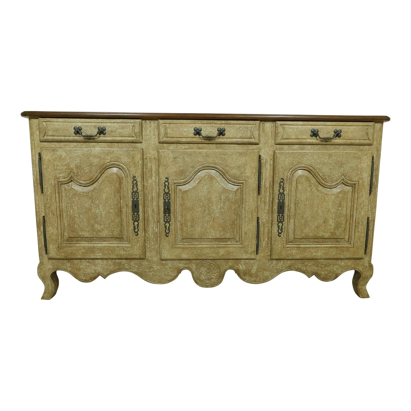 Avignon Country French Sideboard Cherry Wood Antique Finish: Avignon Country French Sideboard Cherry Wood Antique Finish This exquisite Country French Sideboard from the Avignon Buffet Collection combines elegance with functionality. Crafted approximately 15