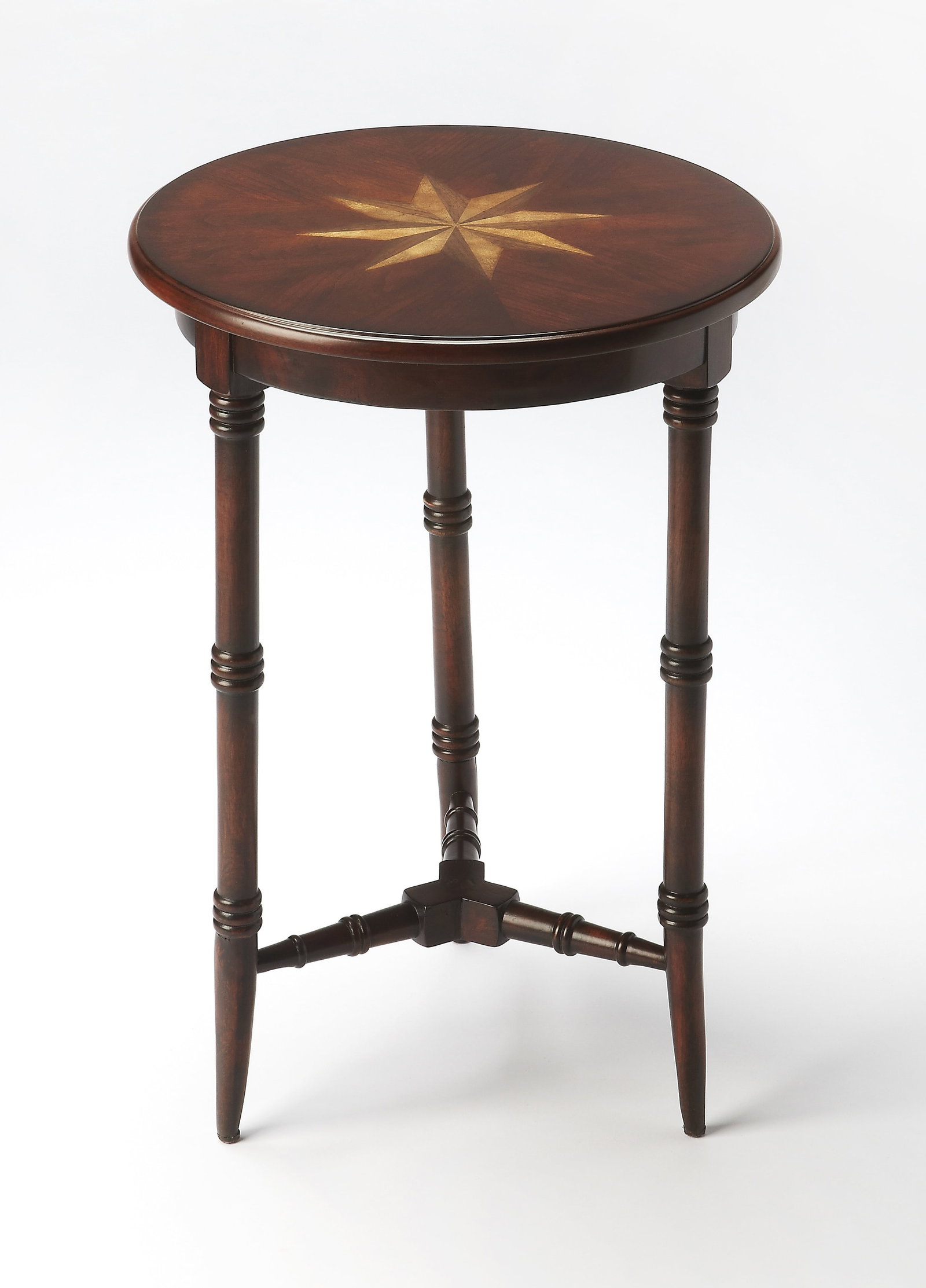 Butler Isla Side Table with Faux Bamboo Dark Brown Finish (1 of 2)