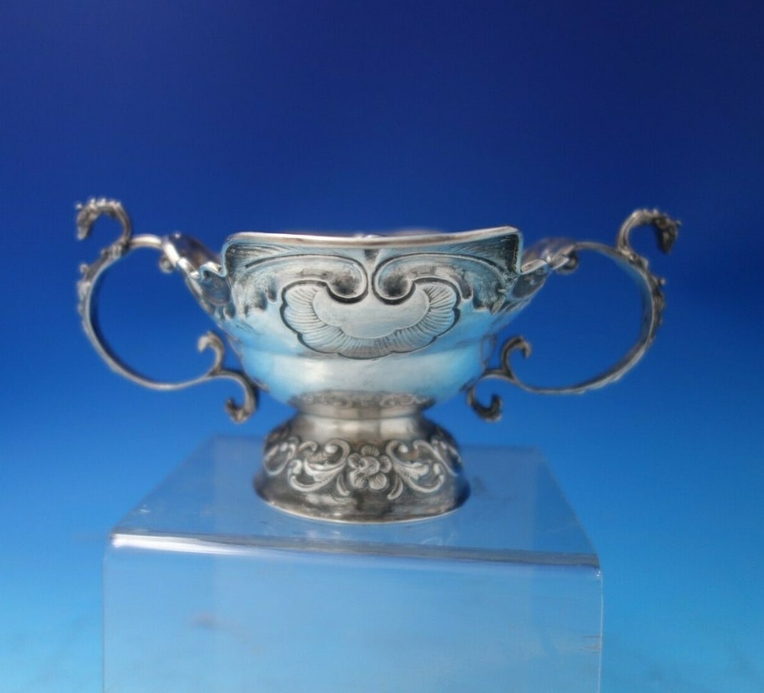 Danish Sterling Silver Gravy Boat with Dragon Handles (1 of 10)